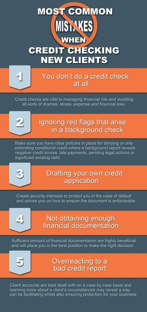 common mistakes made during new client credit checking